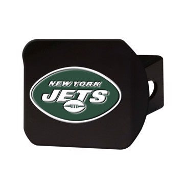 Wholesale-New York Jets Hitch Cover NFL Color Emblem on Black Hitch - 3.4" x 4" SKU: 22595