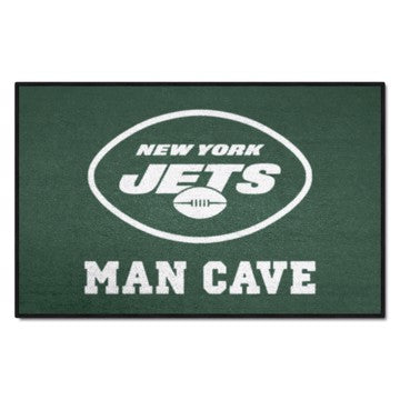 Wholesale-New York Jets Man Cave Starter NFL Accent Rug - 19" x 30" SKU: 14345