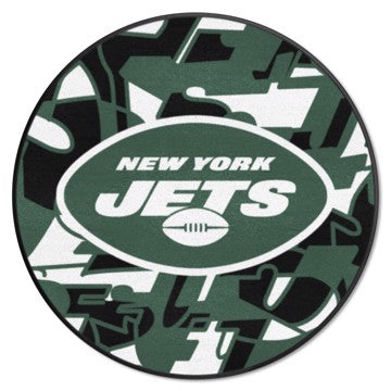 Wholesale-New York Jets NFL x FIT Roundel Mat NFL Accent Rug - Round - 27" diameter SKU: 23395