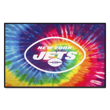 Wholesale-New York Jets Starter Mat - Tie Dye NFL Accent Rug - 19" x 30" SKU: 34267