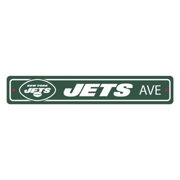 Wholesale-New York Jets Team Color Street Sign Décor 4in. X 24in. Lightweight NFL Lightweight Décor - 4" X 24" SKU: 32224