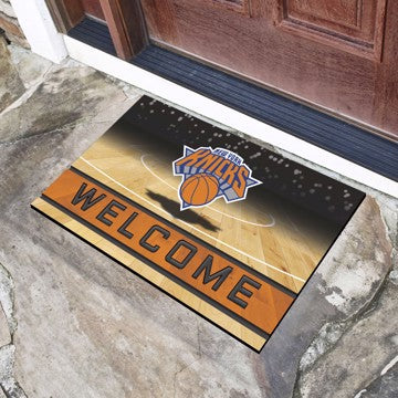 Wholesale-New York Knicks Crumb Rubber Door Mat NBA Outdoor Door Mat - 18" x 30" SKU: 21959