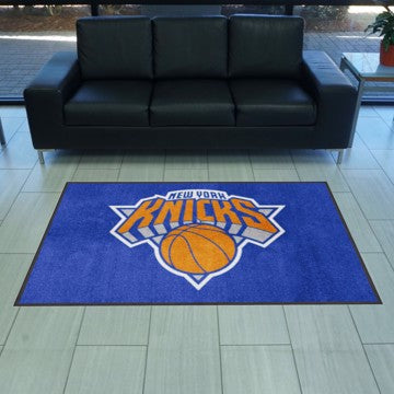 Wholesale-New York Knicks Knicks 4X6 High-Traffic Mat with Rubber Backing - Landscape Orientation NBA Commercial Mat - Landscape Orientation - Indoor - 43" x 67" SKU: 9937