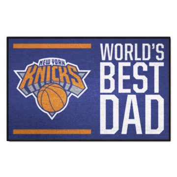 Wholesale-New York Knicks Starter Mat - World's Best Dad NBA Accent Rug - 19" x 30" SKU: 31196