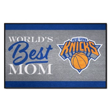 Wholesale-New York Knicks Starter Mat - World's Best Mom NBA Accent Rug - 19" x 30" SKU: 34188