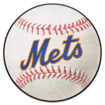 Wholesale-New York Mets Baseball Mat - Retro Collection MLB Accent Rug - Round - 27" diameter SKU: 1758