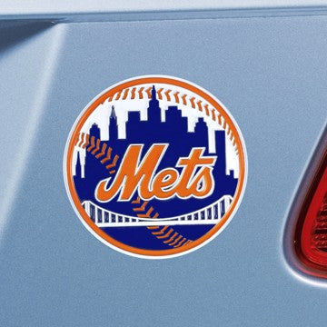 Wholesale-New York Mets Emblem - Color MLB Exterior Auto Accessory - Color Emblem - 3.2" x 3" SKU: 26646