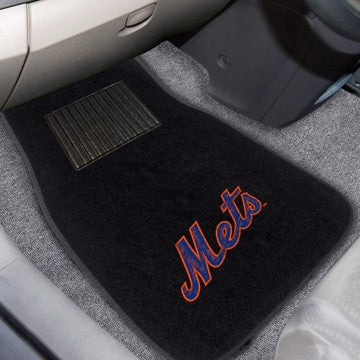 Wholesale-New York Mets Embroidered Car Mat Set MLB Auto Floor Mat - 2 piece Set - 17" x 25.5" SKU: 18570