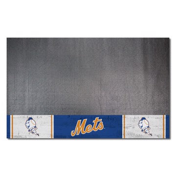 Wholesale-New York Mets Grill Mat - Retro Collection MLB Vinyl Mat - 26" x 42" SKU: 1757