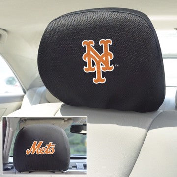 Wholesale-New York Mets Headrest Cover MLB Universal Fit - 10" x 13" SKU: 12544