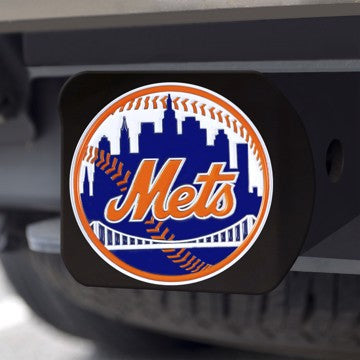 Wholesale-New York Mets Hitch Cover MLB Color Emblem on Black Hitch - 3.4" x 4" SKU: 26652