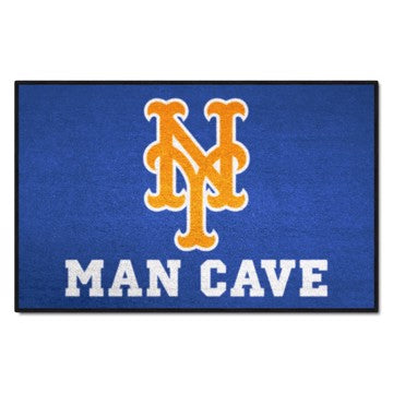 Wholesale-New York Mets Man Cave Starter MLB Accent Rug - 19" x 30" SKU: 22439