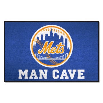 Wholesale-New York Mets Man Cave Starter MLB Accent Rug - 19" x 30" SKU: 31452