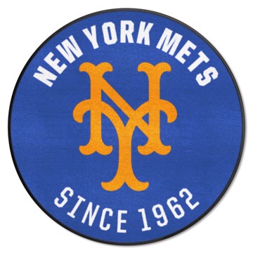 Wholesale-New York Mets Roundel Mat - Retro Collection MLB Accent Rug - Round - 27" diameter SKU: 1743