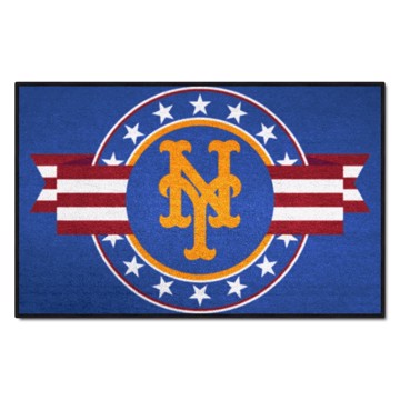 Wholesale-New York Mets Starter Mat - MLB Patriotic MLB Accent Rug - 19" x 30" SKU: 18545
