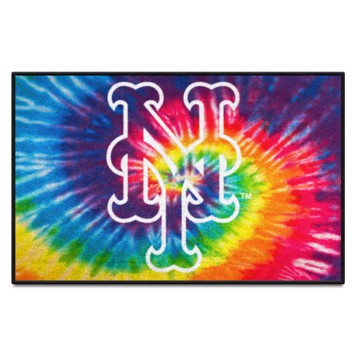 Wholesale-New York Mets Starter Mat - Tie Dye MLB Accent Rug - 19" x 30" SKU: 34947
