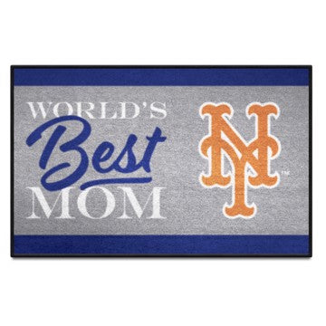Wholesale-New York Mets Starter Mat - World's Best Mom MLB Accent Rug - 19" x 30" SKU: 34104