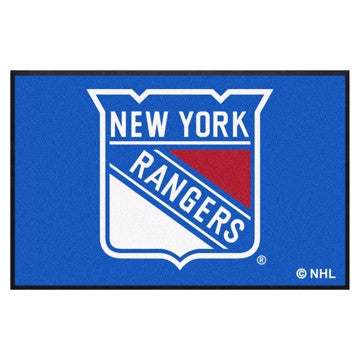 Wholesale-New York Rangers 4X6 High-Traffic Mat with Rubber Backing NHL Commercial Mat - Landscape Orientation - Indoor - 43" x 67" SKU: 12869