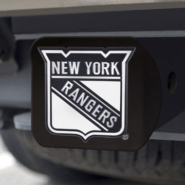 Wholesale-New York Rangers Hitch Cover NHL Chrome Emblem on Black Hitch - 3.4" x 4" SKU: 21008