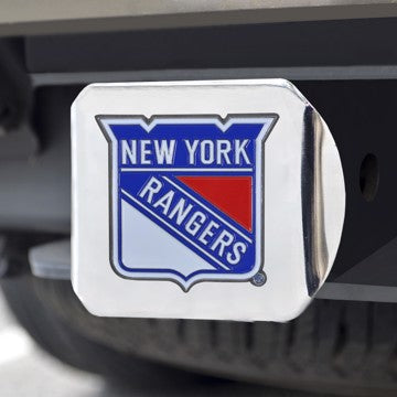 Wholesale-New York Rangers Hitch Cover NHL Color Emblem on Chrome Hitch - 3.4" x 4" SKU: 22779