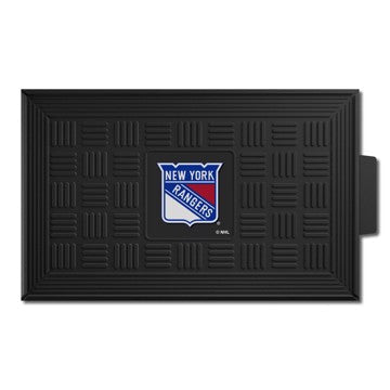 Wholesale-New York Rangers Medallion Door Mat NHL Outdoor Door Mat - 19.5" x 31" SKU: 11476