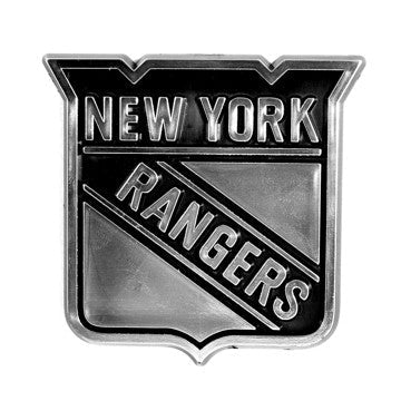 Wholesale-New York Rangers Molded Chrome Emblem NHL Plastic Auto Accessory SKU: 60308