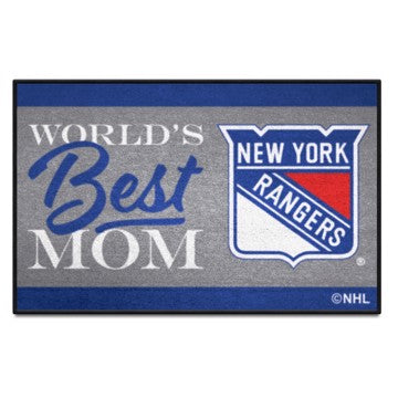 Wholesale-New York Rangers Starter Mat - World's Best Mom NHL Accent Rug - 19" x 30" SKU: 34156