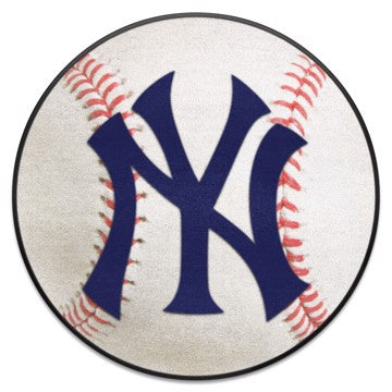 Wholesale-New York Yankees Baseball Mat MLB Accent Rug - Round - 27" diameter SKU: 6339