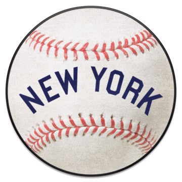 Wholesale-New York Yankees Baseball Mat - Retro Collection MLB Accent Rug - Round - 27" diameter SKU: 1790