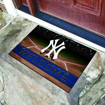 Wholesale-New York Yankees Crumb Rubber Door Mat MLB Outdoor Door Mat - 18" x 30" SKU: 21927