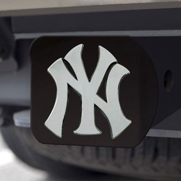 Wholesale-New York Yankees Hitch Cover MLB Chrome Emblem on Black Hitch - 3.4" x 4" SKU: 26655