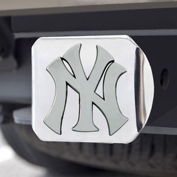 Wholesale-New York Yankees Hitch Cover MLB Chrome Emblem on Chrome Hitch - 3.4" x 4" SKU: 26657