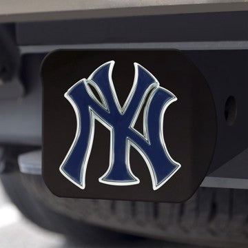 Wholesale-New York Yankees Hitch Cover MLB Color Emblem on Black Hitch - 3.4" x 4" SKU: 26662
