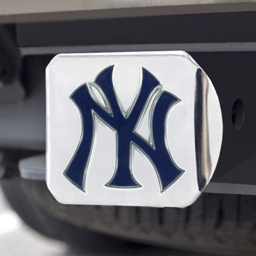 Wholesale-New York Yankees Hitch Cover MLB Color Emblem on Chrome Hitch - 3.4" x 4" SKU: 26664