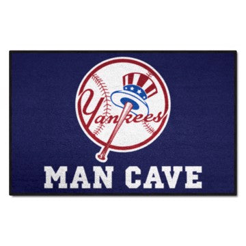 Wholesale-New York Yankees Man Cave Starter MLB Accent Rug - 19" x 30" SKU: 31419