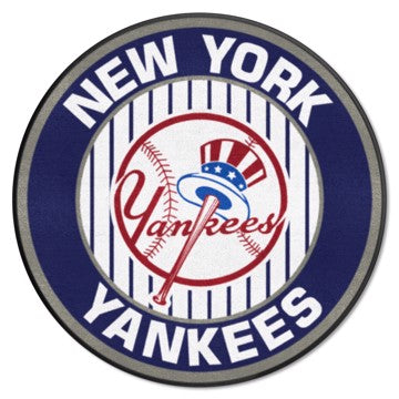 Wholesale-New York Yankees Roundel Mat MLB Accent Rug - Round - 27" diameter SKU: 31432