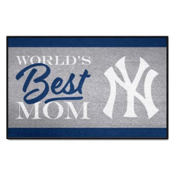 Wholesale-New York Yankees Starter Mat - World's Best Mom MLB Accent Rug - 19" x 30" SKU: 34105