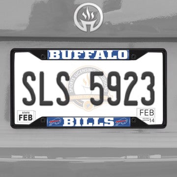 Wholesale-NFL - Buffalo Bills License Plate Frame - Black Buffalo Bills - NFL - Black Metal License Plate Frame SKU: 31346
