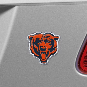 Wholesale-NFL Chicago Bears Embossed Color Emblem 2 NFL Exterior Auto Accessory - Aluminum Color SKU: 60593