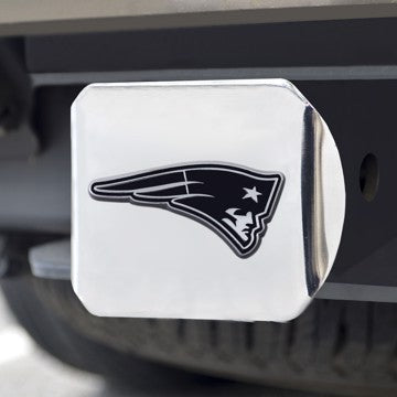 Wholesale-NFL - New England Patriots Hitch Cover NFL - New England Patriots Chrome Emblem on Chrome Hitch on Chrome 3.4"x4" SKU: 15614