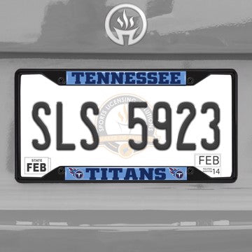 Wholesale-NFL - Tennessee Titans License Plate Frame - Black Tennessee Titans - NFL - Black Metal License Plate Frame SKU: 31375