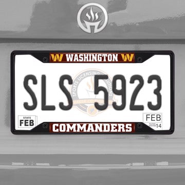 Wholesale NFL - Washington Commanders License Plate Frame - Black Washington  Commanders - NFL - Black Metal License Plate Frame SKU: 31376