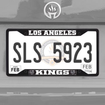Wholesale-NHL - Los Angeles Kings License Plate Frame - Black Los Angeles Kings - NHL - Black Metal License Plate Frame SKU: 31383