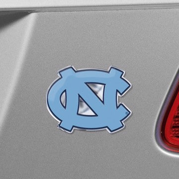 Wholesale-North Carolina Embossed Color Emblem University of North Carolina - Chapel Hill Embossed Color Emblem 3.25” x 3.25” - "NC" Logo SKU: 60546