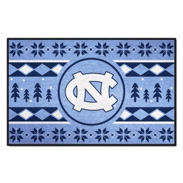 Wholesale-North Carolina Tar Heels Holiday Sweater Starter Mat 19"x30" SKU: 25846