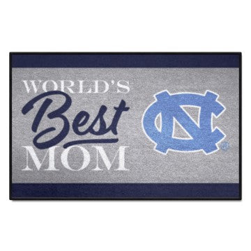 Wholesale-North Carolina Tar Heels Starter Mat - World's Best Mom 19"x30" SKU: 34562