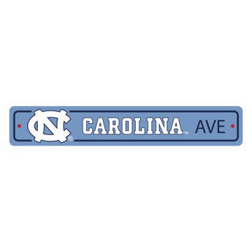 Wholesale-North Carolina Tar Heels Team Color Street Sign Décor 4in. X 24in. Lightweight SKU: 32250