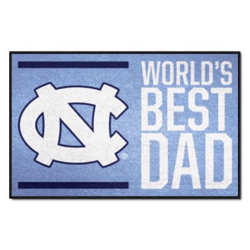Wholesale-North Carolina Tar Heels World's Best Dad Starter Mat 19"x30" SKU: 18207