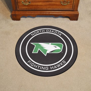 Wholesale-North Dakota Fighting Hawks Hockey Puck Rug - 27in. Diameter SKU: 11814