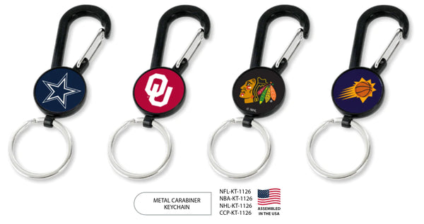 {{ Wholesale }} North Texas Mean Green Metal Carabiner Keychains 